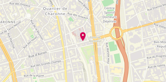 Plan de Unite d'Hospitalisation Avron Maison Blanche, 129 Bis Rue Avron, 75020 Paris