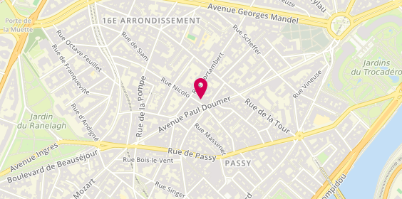 Plan de Centre Médical du Trocadéro, 36 Bis Rue Nicolo, 75016 Paris