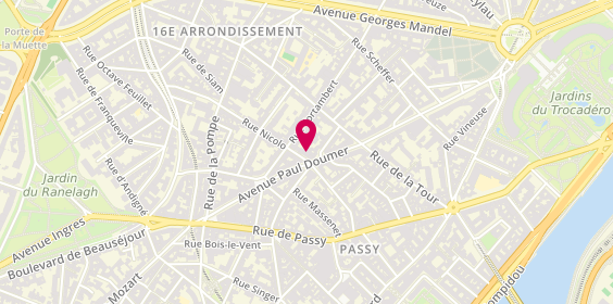 Plan de Clinique de la Main, 36 Rue Nicolo, 75116 Paris