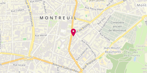 Plan de Centre Médipsy Montreuil, 11 Rue de Stalingrad, 93100 Montreuil