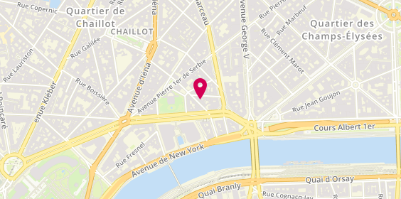 Plan de Dr Lorenzo MERLINI - Clinique du poignet - International Wrist Center Paris, 8 Rue Freycinet, 75116 Paris