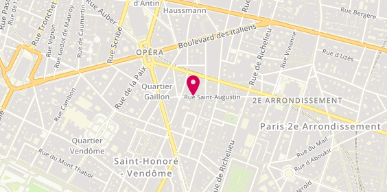 Plan de Centre Laser Opera, 22 Rue Saint Augustin, 75002 Paris