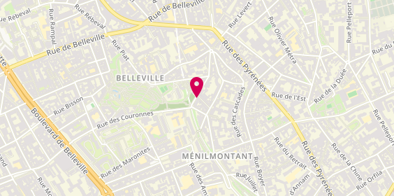Plan de CLINEA Clinique du Parc de Belleville Affiliée, 104 Rue Couronnes, 75020 Paris