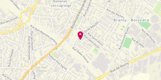 Plan de Hopital de Jour Jean Mace, 12 Rue Emile Beaufils, 93100 Montreuil