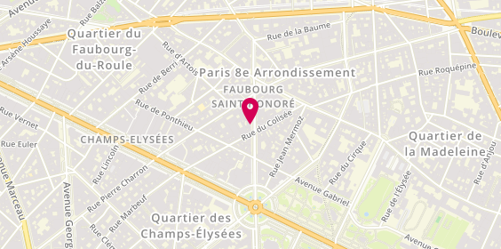 Plan de Clinique Champs Elysees, 61 Avenue Franklin d'roosevelt, 75008 Paris
