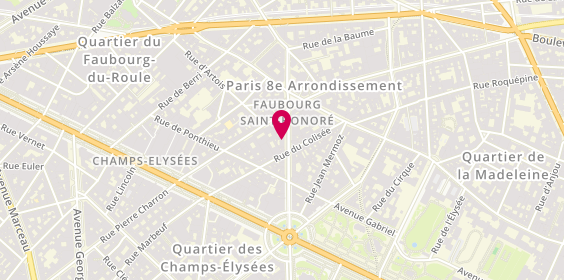 Plan de Clinique des Champs Elysées, 61 avenue Franklin Delano Roosevelt, 75008 Paris