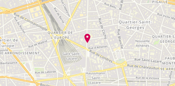 Plan de Centre Médical Europe, 44-46 Rue d'Amsterdam, 75009 Paris