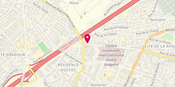 Plan de Hôpital la Boissière, 13 Boulevard de la Boissière, 93130 Noisy-le-Sec