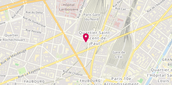 Plan de La Maison Blanche, 23-19 Rue de Dunkerque, 75010 Paris