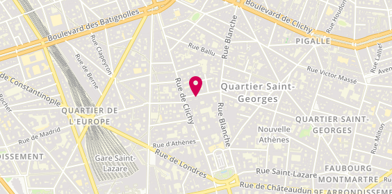 Plan de Gilles Planche Ostéopathe D.O et Naturopathe, 15 Rue Moncey, 75009 Paris