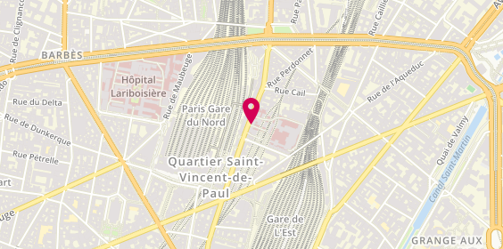 Plan de Hôpital Fernand- Widal, 200 Rue du Faubourg Saint-Denis, 75010 Paris