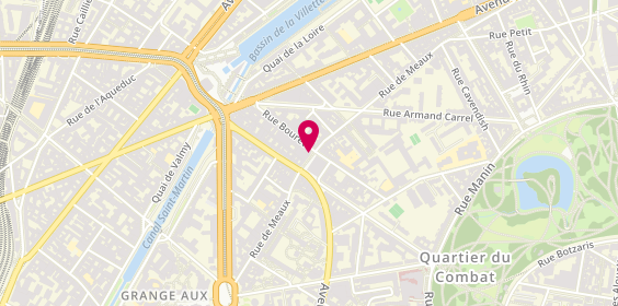 Plan de Ostéocity, 23 Rue Bouret, 75019 Paris