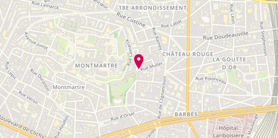 Plan de 15 rue Muller, 15 Rue Muller, 75018 Paris