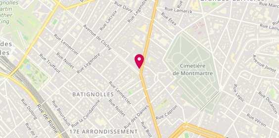 Plan de Polyclinique de la Fourche, 8 avenue de Saint-Ouen, 75018 Paris