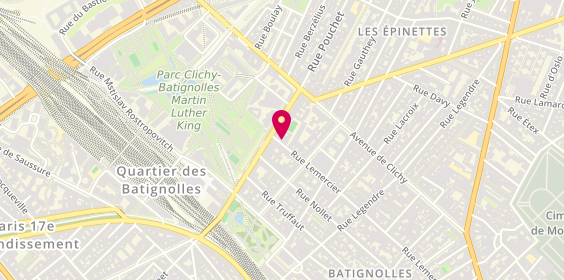 Plan de Centre de Post Cure Lemercier, 110 Rue Lemercier, 75017 Paris