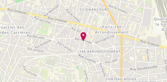 Plan de Cabinet Medical Doz, 21 Rue Hermel, 75018 Paris