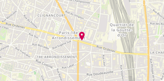 Plan de Cmp Cattp Ordener, 40 Rue Ordener, 75018 Paris