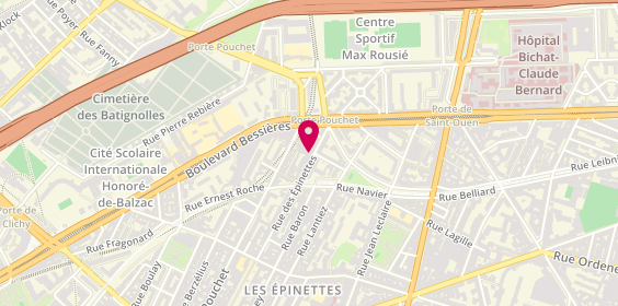 Plan de Clinique des Epinettes, 51 Bis Rue des Epinettes, 75017 Paris