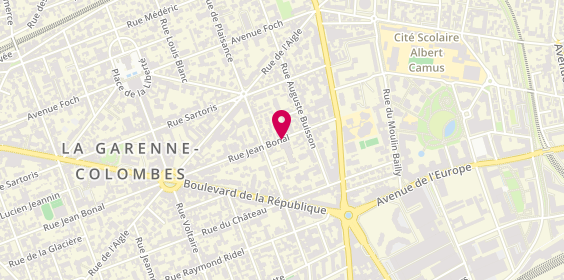 Plan de Clinique Villa Marie Louise, 15 Rue Jean Bonal, 92250 La Garenne-Colombes