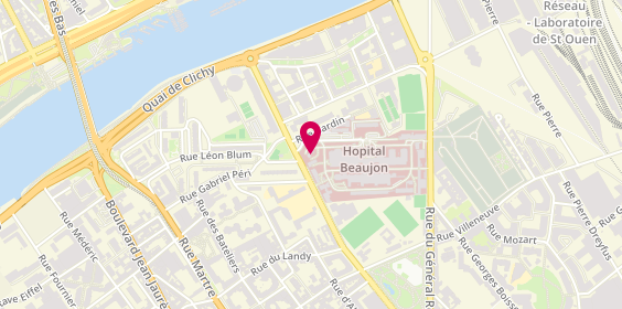 Plan de Hôpital Beaujon, 100 Boulevard du Général Leclerc, 92110 Clichy