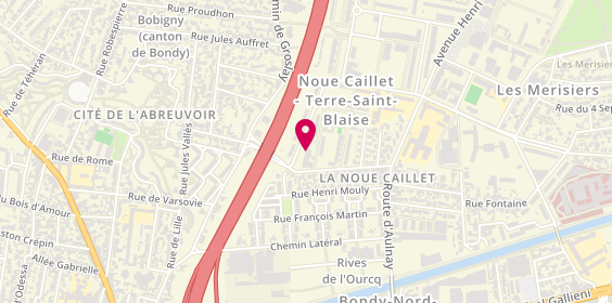Plan de Clinique Ambroise Paré, 2 Avenue Jean Moulin, 93140 Bondy