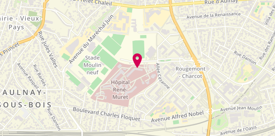 Plan de Hôpital René Muret, 52 avenue Du Dr Schaffner, 93270 Sevran