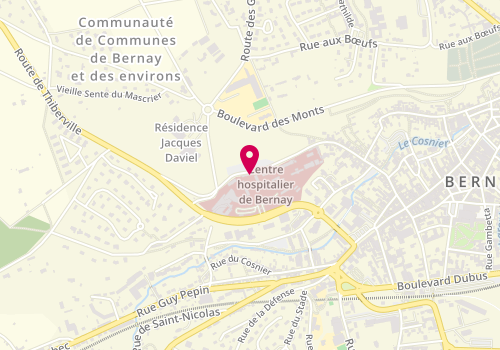 Plan de Hôpital de Bernay, 5 Rue Anne de Ticheville, 27300 Bernay