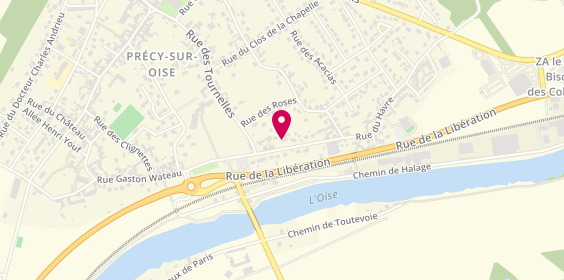 Plan de Clos Rémy - Maison d'Hôte de charme - Village aux bords de l'Oise, 38 Rue du Havre, 60460 Précy-sur-Oise