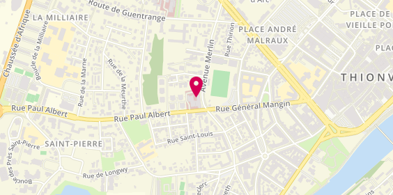Plan de Clinique Notre-Dame - ELSAN, 3 Rue Paul Albert, 57100 Thionville