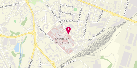 Plan de Centre Hospitalier Soissons, 46 Avenue du Général de Gaulle, 02209 Soissons