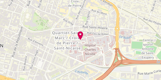 Plan de Hôpital Charles Nicolle Chu Rouen, 1 Rue de Germont, 76000 Rouen