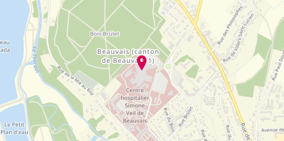 Plan de Centre Hospitalier Simone Veil de Beauvais, 40 avenue Léon Blum, 60000 Beauvais