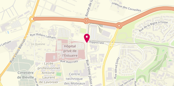 Plan de Clinique Océane, 514 Rue Irène Joliot Curie, 76600 Le Havre