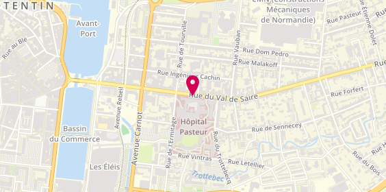 Plan de Centre Hospitalier Public du Cotentin, Bp 208
46 Rue du Val de Saire, 50102 Cherbourg