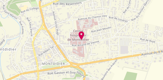 Plan de Centre Hospitalier Intercommunal Montdidier-Roye, 25 Rue Amand de Vienne, 80500 Montdidier