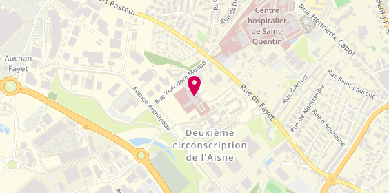 Plan de Centre de Psychotherapie du C.H.S, 241 Rue de Fayet, 02100 Saint-Quentin