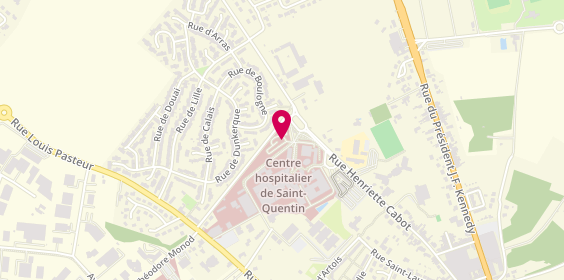 Plan de Csapa Centre Hospitalier Saint Quentin, 1 Avenue Michel de l'Hospital, 02321 Saint-Quentin