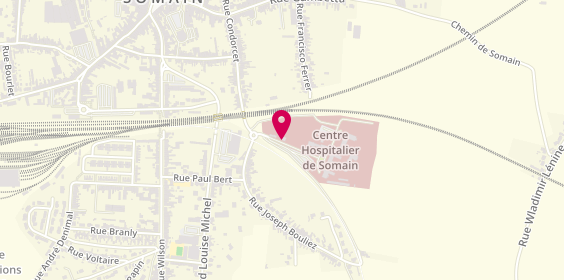 Plan de Centre Hospitalier de Somain, 61 Bis Rue Joseph Bouliez, 59490 Somain