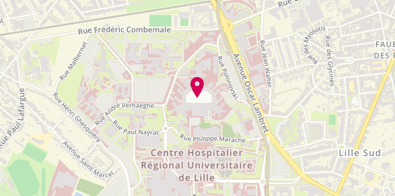 Plan de Smur Sce Mobile d'Urgence, 2 avenue Oscar Lambret, 59000 Lille