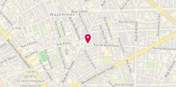 Plan de Centre de Jour Quatre Chemins, 174 Rue de Wazemmes, 59000 Lille