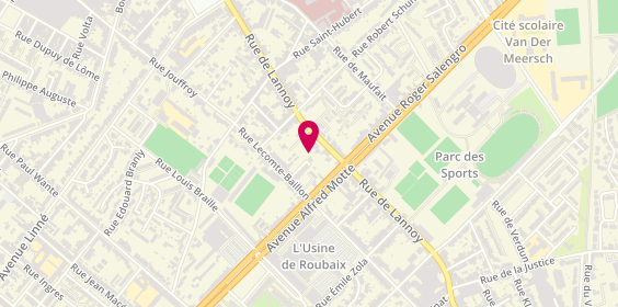 Plan de Centre Médico Psychologique, 554 Rue de Lannoy, 59100 Roubaix