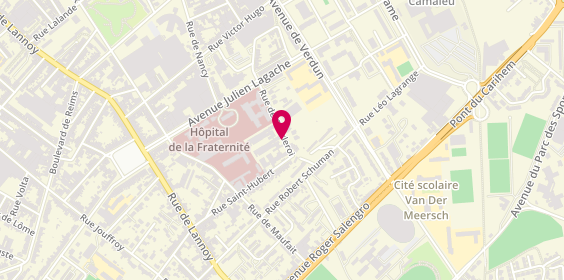 Plan de Hôpital Lucien Bonnafé, 140 Rue de Charleroi, 59100 Roubaix