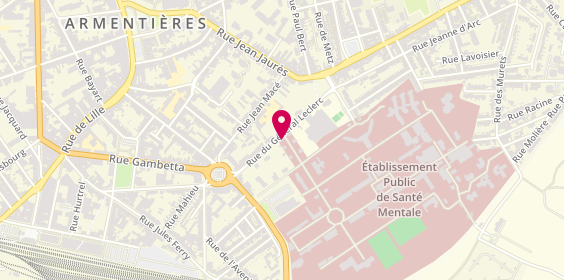 Plan de Epsm-Lille-Métropole, 104 Rue du Général Leclerc, 59280 Armentières