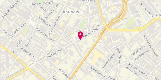 Plan de Hopital de Jour Arc en Ciel, 55 Rue de Lille, 59100 Roubaix